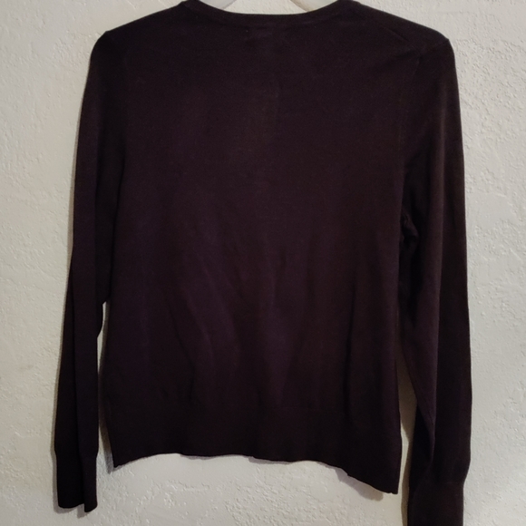 NWT Charter Club rich truffle L women's sweater - Picture 3 of 5